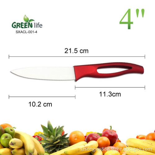 Eco-friendly ceramic utility knife with red handle,ceramic bladed knife